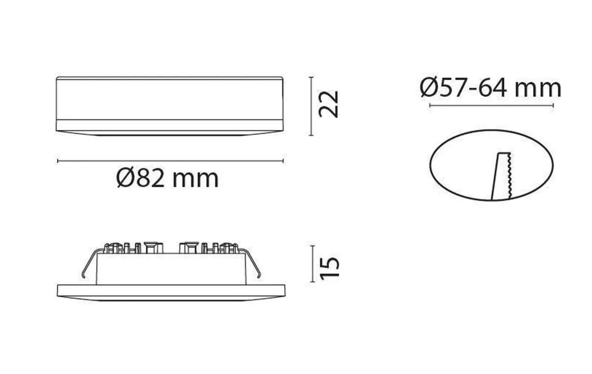 LEDstar møbelspot CV 24V - 2,4W LED 2700K