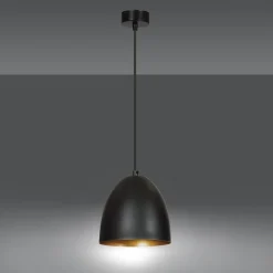 Lenox takpendel 1 lys - Svart/Gullfarget