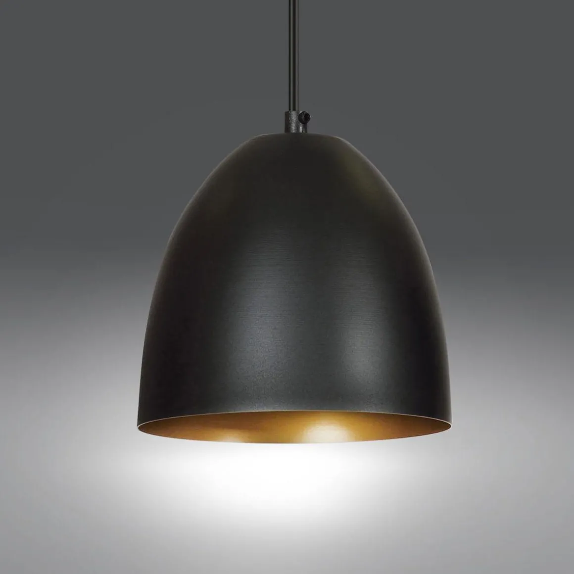 Lenox takpendel 1 lys - Svart/Gullfarget