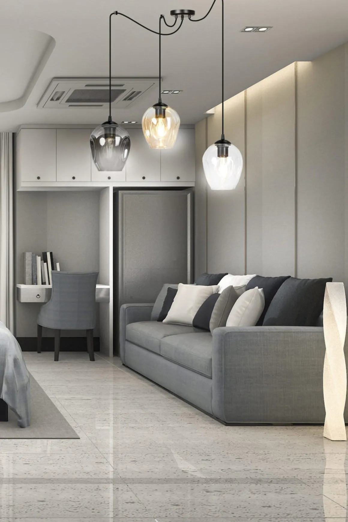 Level takpendel 3 lys - Svart/Multifarget