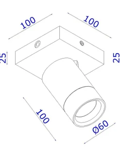 Levi takspot 6W 2700K dimbar - Svart