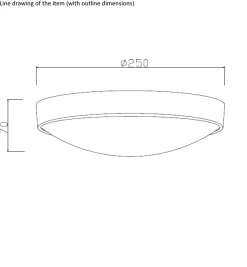 Lex taklampe 25 cm - Svart
