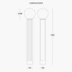 Liberia gulvlampe - Svart