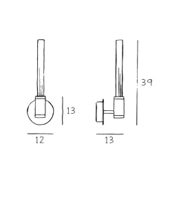Liberty vegglampe - Messing