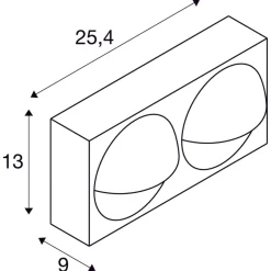 Lid dobbel vegglampe utendørs 29W 2700/3000 Kelvin IP65 - Dimbar