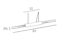 Limbo taklampe - Brun marmor