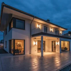 Logs vegglampe utendørs 9,5W 3000 Kelvin IP65