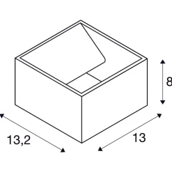 Logs vegglampe utendørs 9,5W 3000 Kelvin IP65
