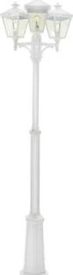 London 483 lyktestolpe 185-275 cm 3 lyktehoder - Hvit