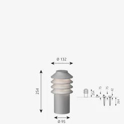 Louis Poulsen Bysted Garden fotplate u/adapter kort