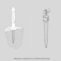Louis Poulsen Flindt Garden med forankringsenhet u/adapter kort