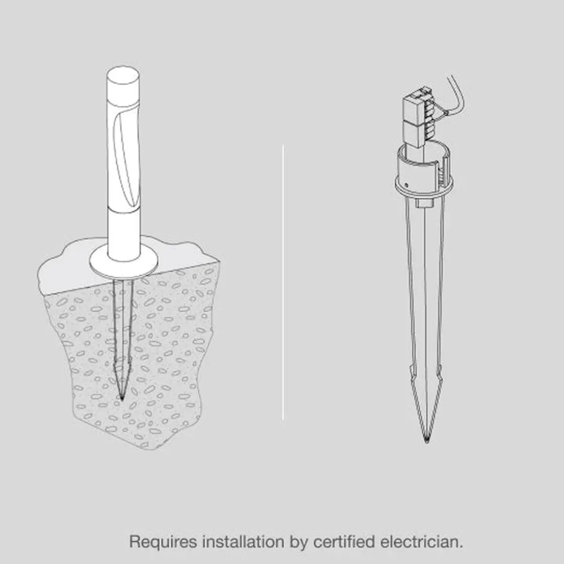 Louis Poulsen Flindt Garden med forankringsenhet u/adapter kort
