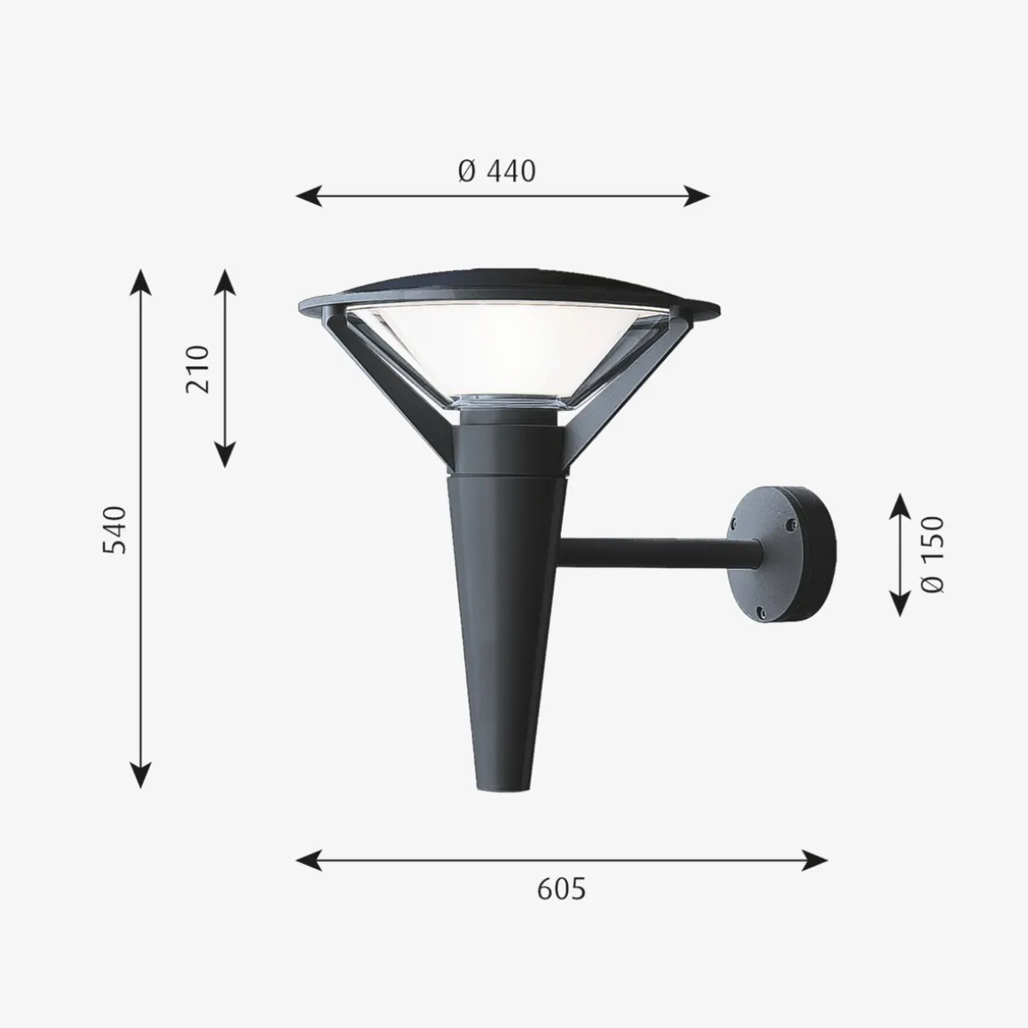 Louis Poulsen Kipp utendørs vegglampe