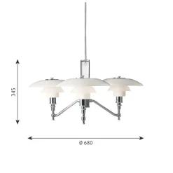Louis Poulsen PH 3/2 Akademy lysekrone