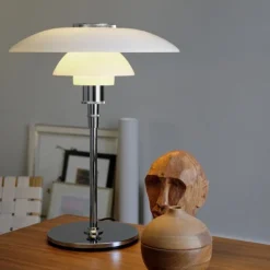 Louis Poulsen PH 4½-3½ glass bordlampe Hvit