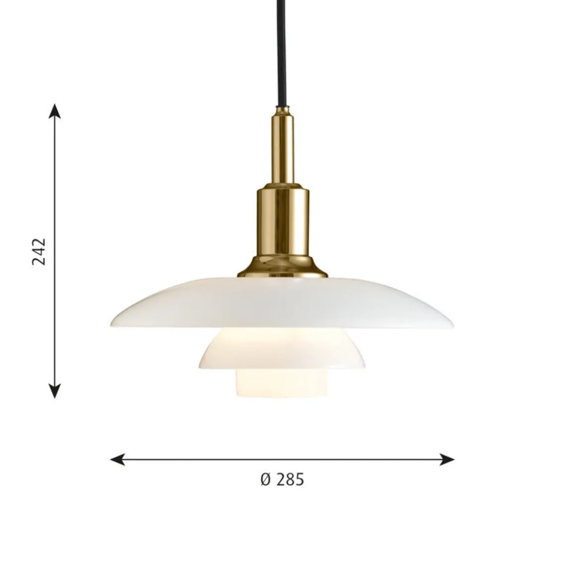 Louis Poulsen PH 3/2 Glass pendel