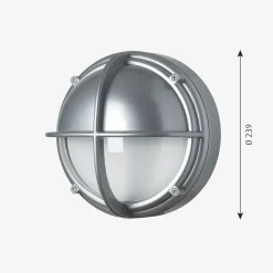 Louis Poulsen Skot utendørs halvskjerm vegglampe