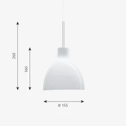 Louis Poulsen Toldbod Glass Pendel Ø15