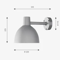 Louis Poulsen Toldbod utendørs vegglampe 22