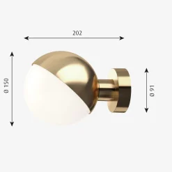 Louis Poulsen VL Studio Vegglampe Messing u/ledning - Messing