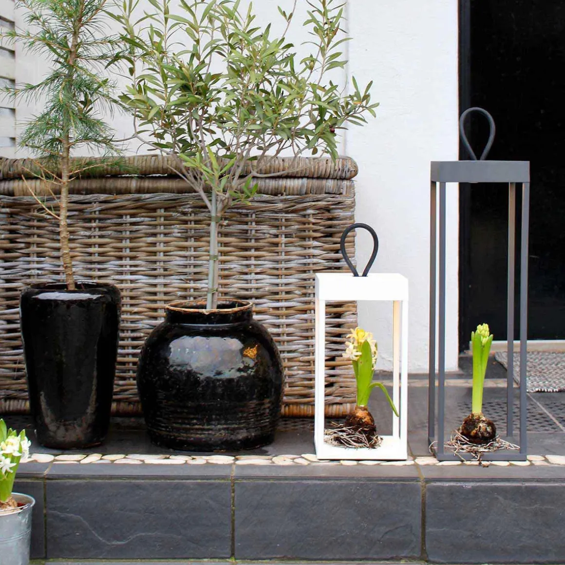 Lucerna lanterne/lykt 30 cm IP65 - Hvit