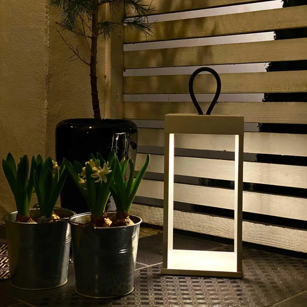 Lucerna lanterne/lykt 30 cm IP65 - Hvit