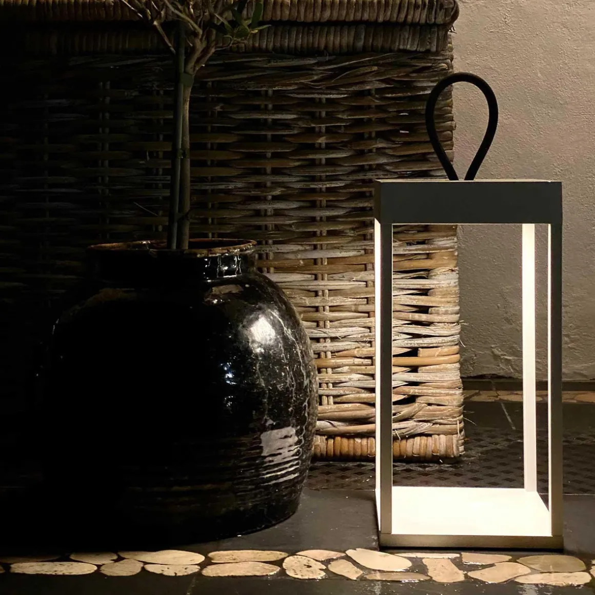 Lucerna lanterne/lykt 30 cm IP65 - Hvit