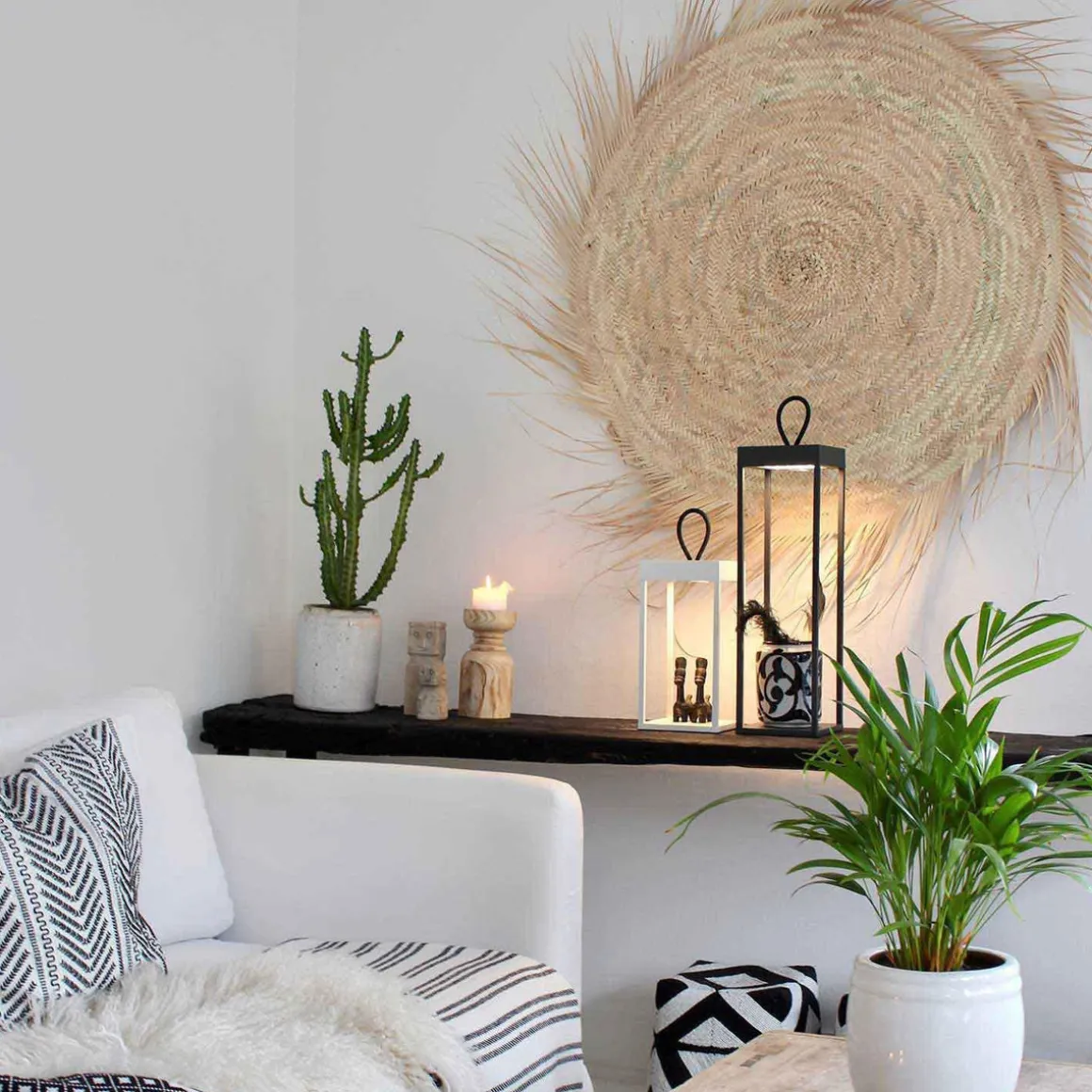 Lucerna lanterne/lykt 30 cm IP65 - Hvit