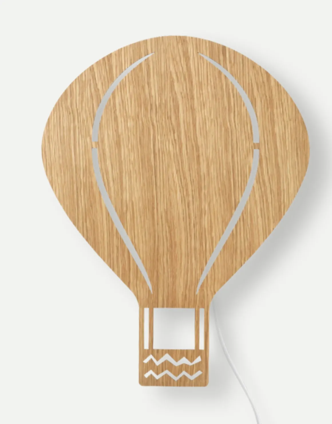 Luftballong vegglampe - eik