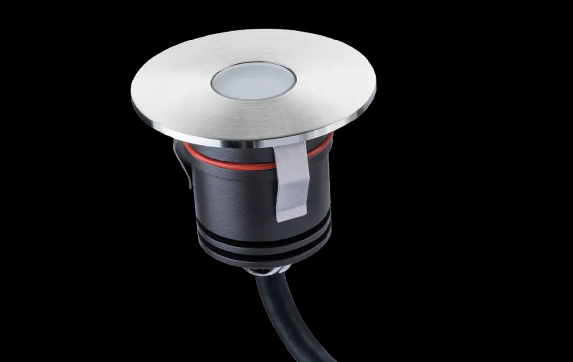 Luna Deco opal uplight utendørs 3W 3000 Kelvin IP67 - Rustfritt stål