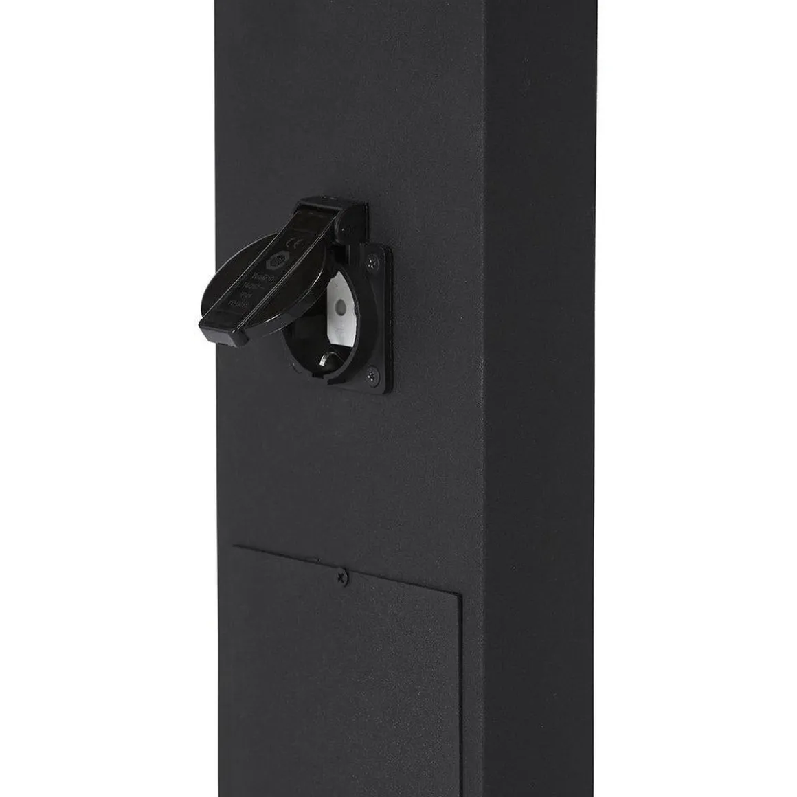 Luton pullert 100 cm m/stikkontakt E27 - Svart