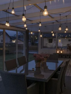 Lysslynge 20 lys nedhengt - Amber