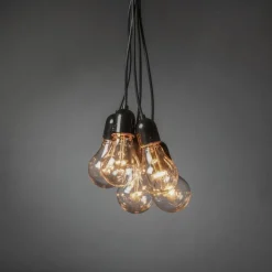 Lysslynge 10 lys, nedhengt - Amber