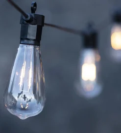 Lysslynge 10 lys stor - Garden 24 - Svart