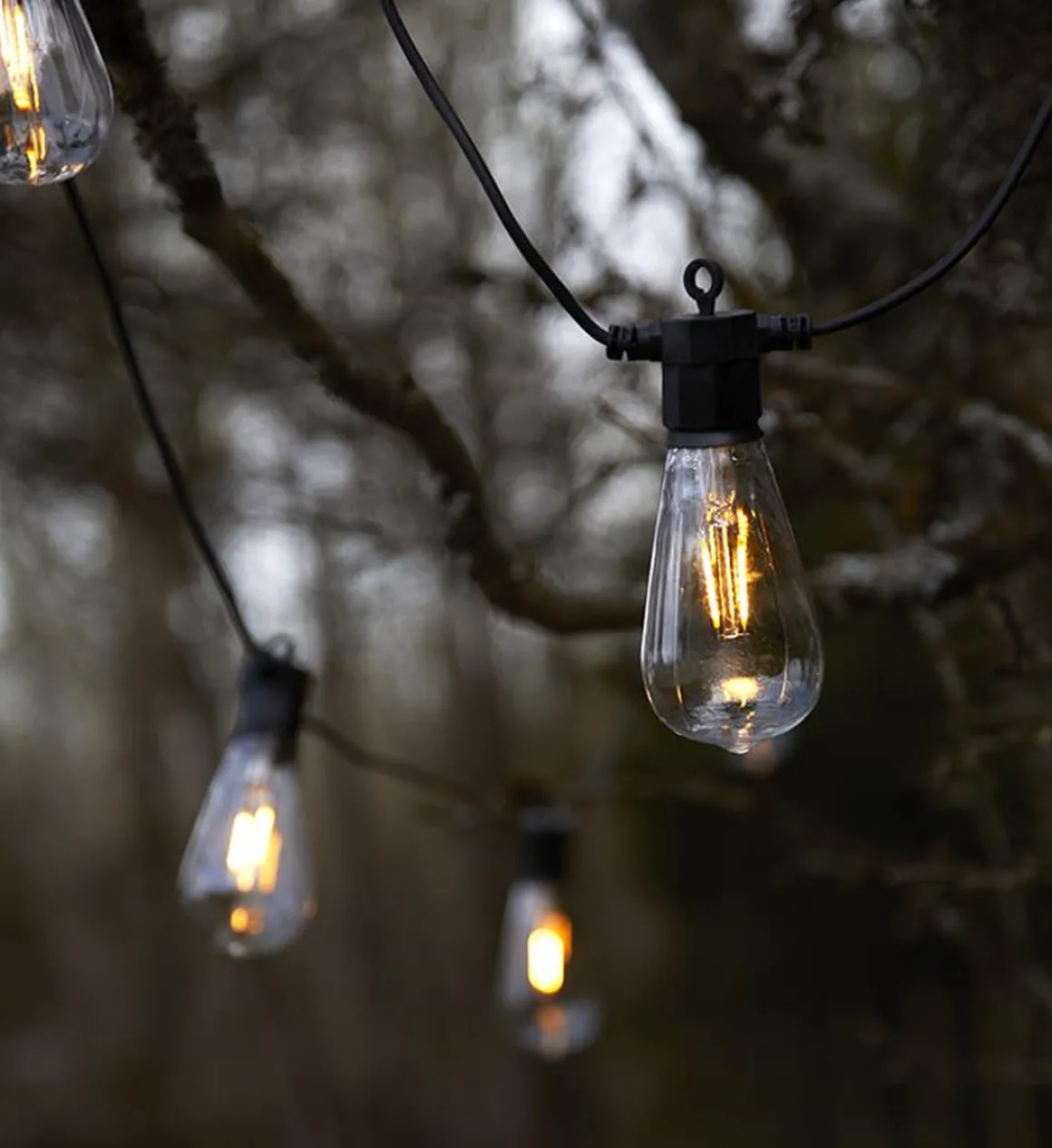 Lysslynge 10 lys stor - Garden 24 - Svart