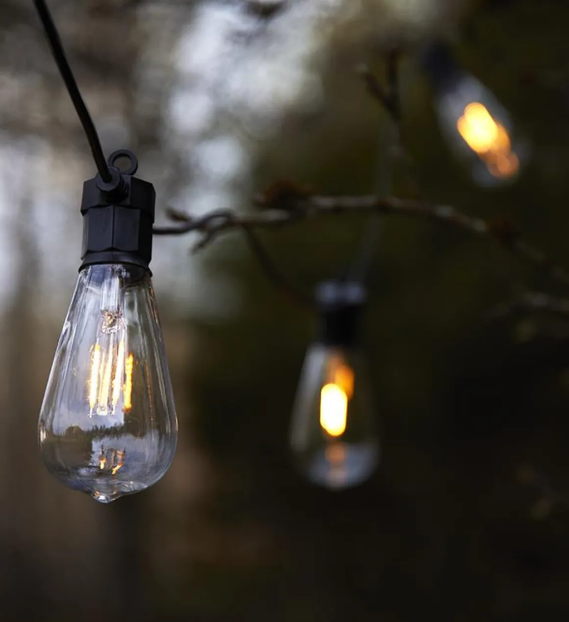 Lysslynge 10 lys stor - Garden 24 - Svart