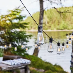 Lysslynge 10 lys stor - Garden 24 - Svart