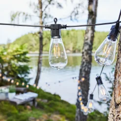 Lysslynge 10 lys stor - Garden 24 - Svart