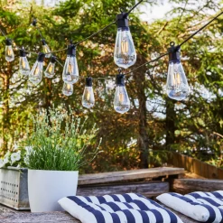 Lysslynge 10 lys stor - Garden 24 - Svart