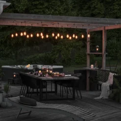 Lysslynge 10 lys utskiftbar nedhengt - Amber