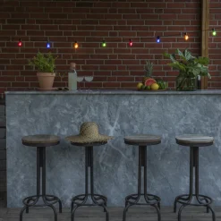 Lysslynge 20 mini lys - Flerfarget