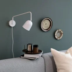 Manchester vegglampe - Hvit