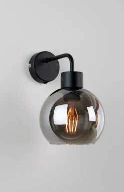 Marco vegglampe Svart/røk