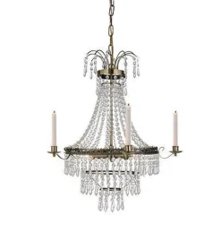 Marielund lysekrone 3 lys - antikk messing - Messing