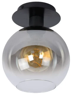 Marius taklampe - røykfarget/Svart