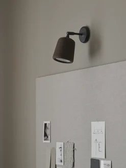 Material Vegglampe - Røkt Eik