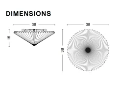 Matin Vegg/Tak-lampe gul - 38cm