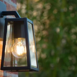 Matsol vegglampe utendørs E27 - Svart