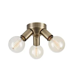 Mazzo taklampe 3-lys - Antikk messingfarget - Messing