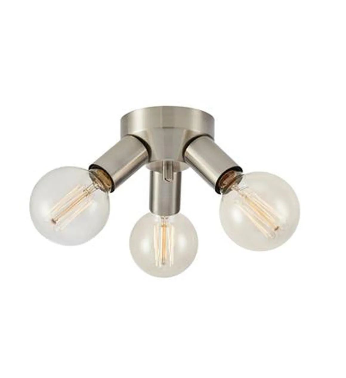 Mazzo taklampe 3-lys - Matt nikkelfarget - Nikkel